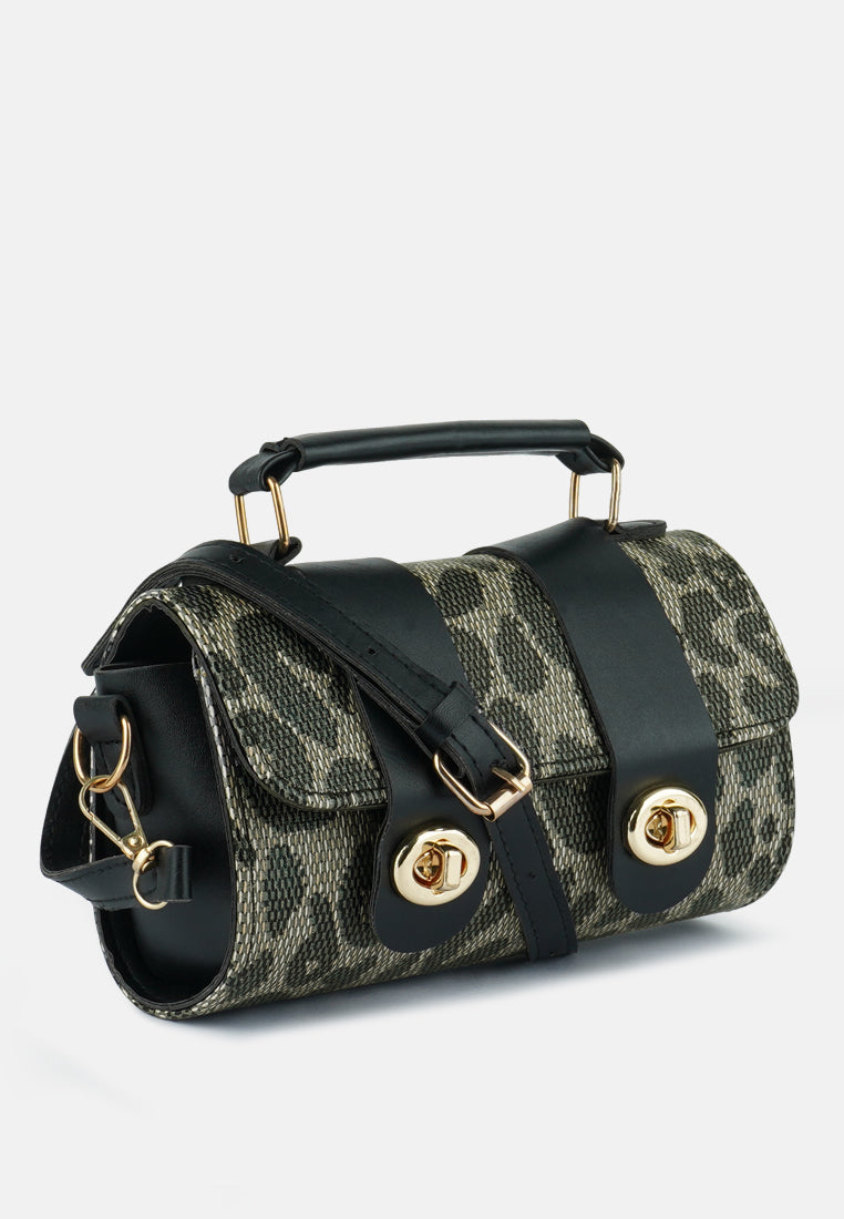 printed sling bag#color_black