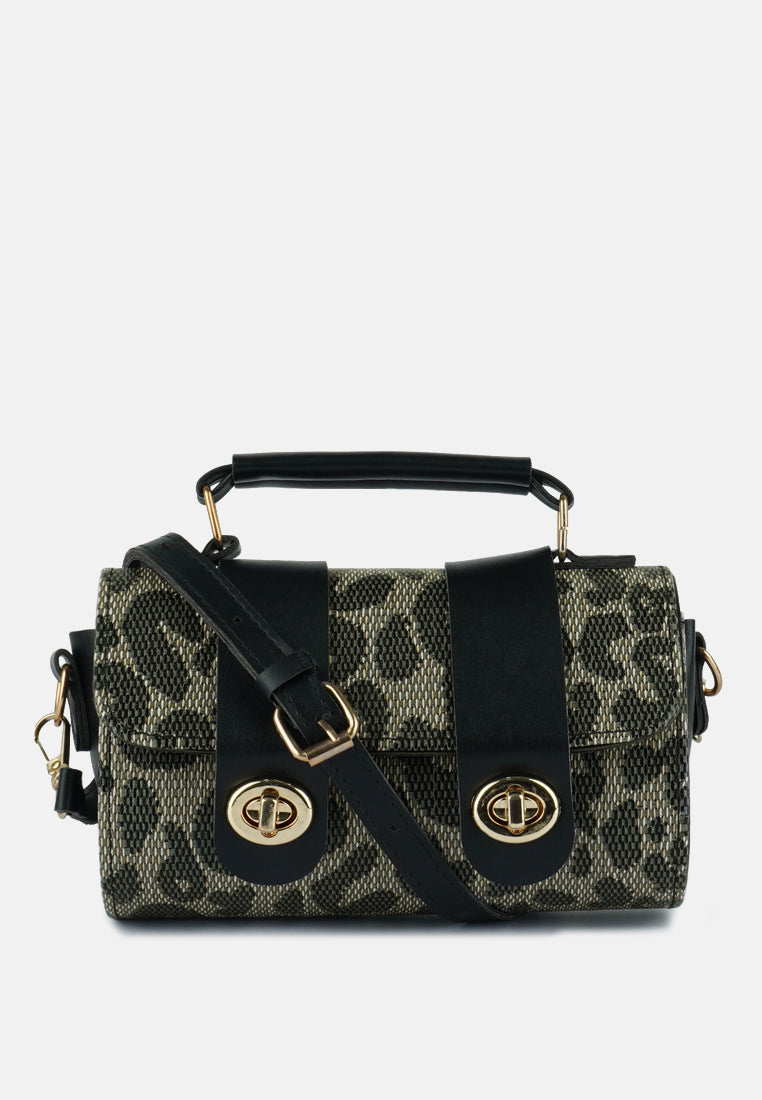 printed sling bag#color_black