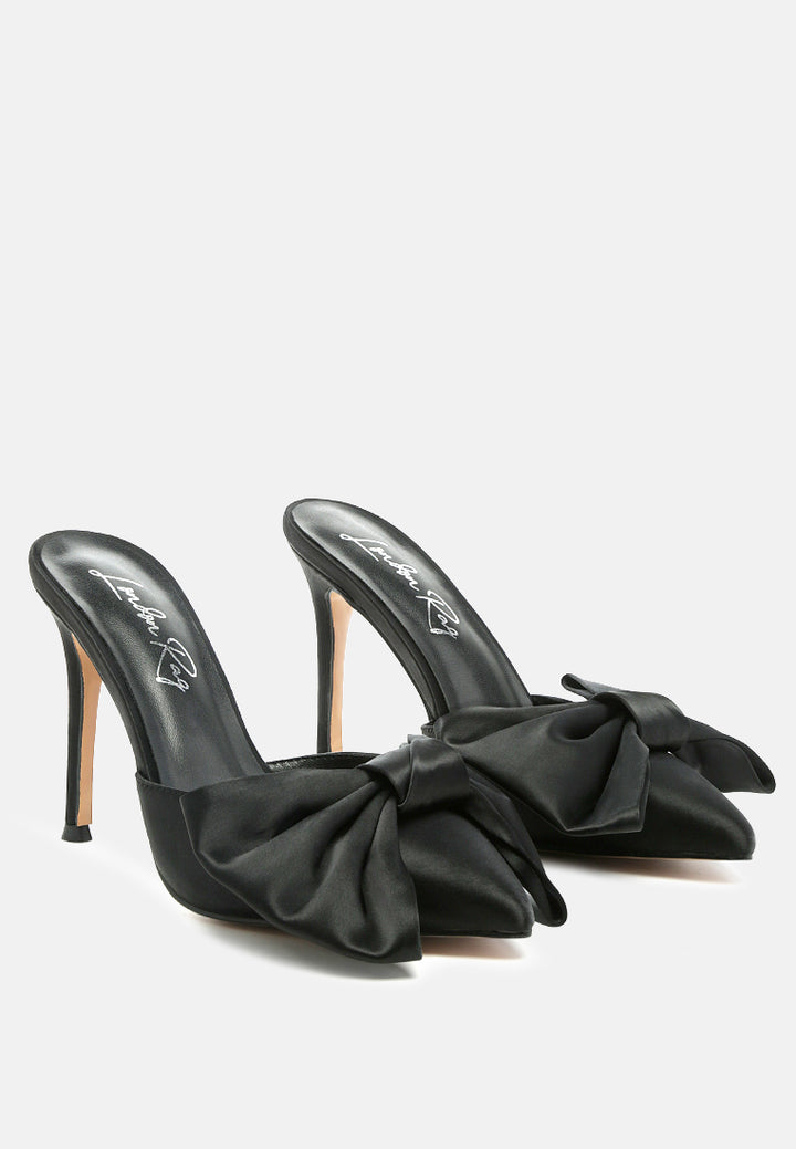 sidonie bow detail stiletto mules#color_black