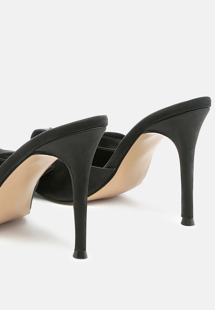 sidonie bow detail stiletto mules#color_black