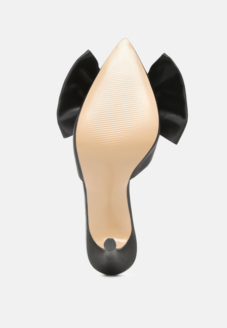 sidonie bow detail stiletto mules#color_black