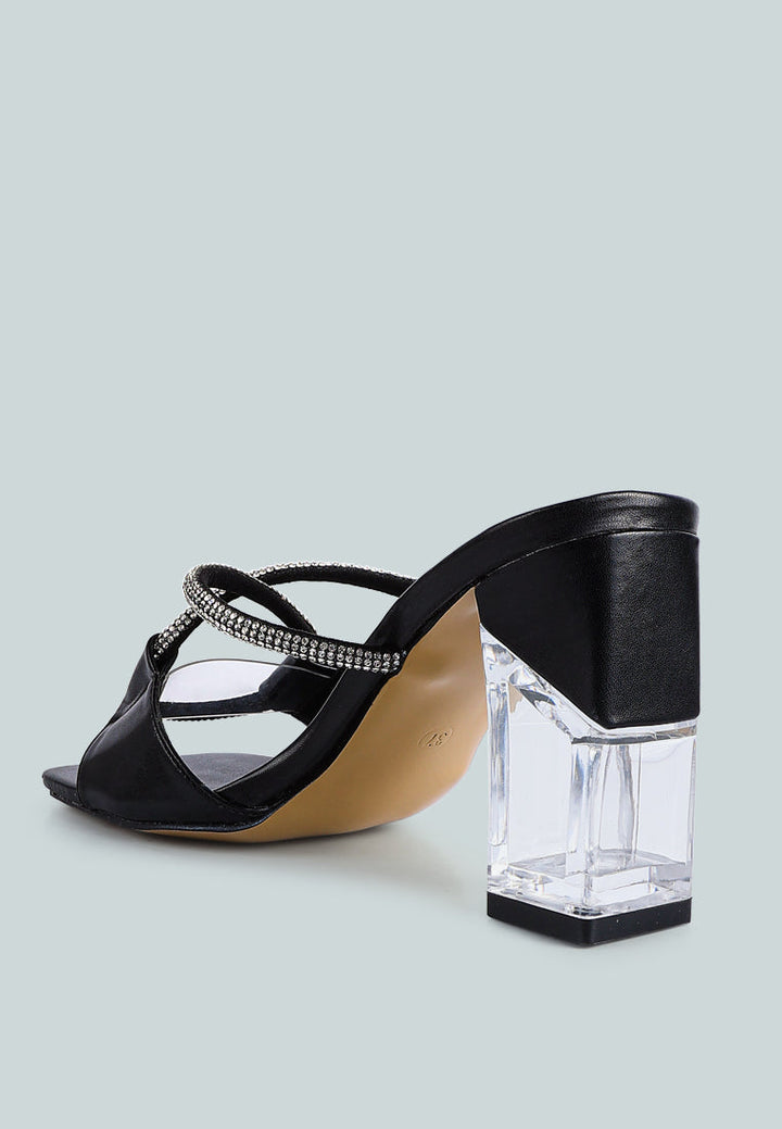 fineapple rhinestone embellished clear sandals by ruw#color_black