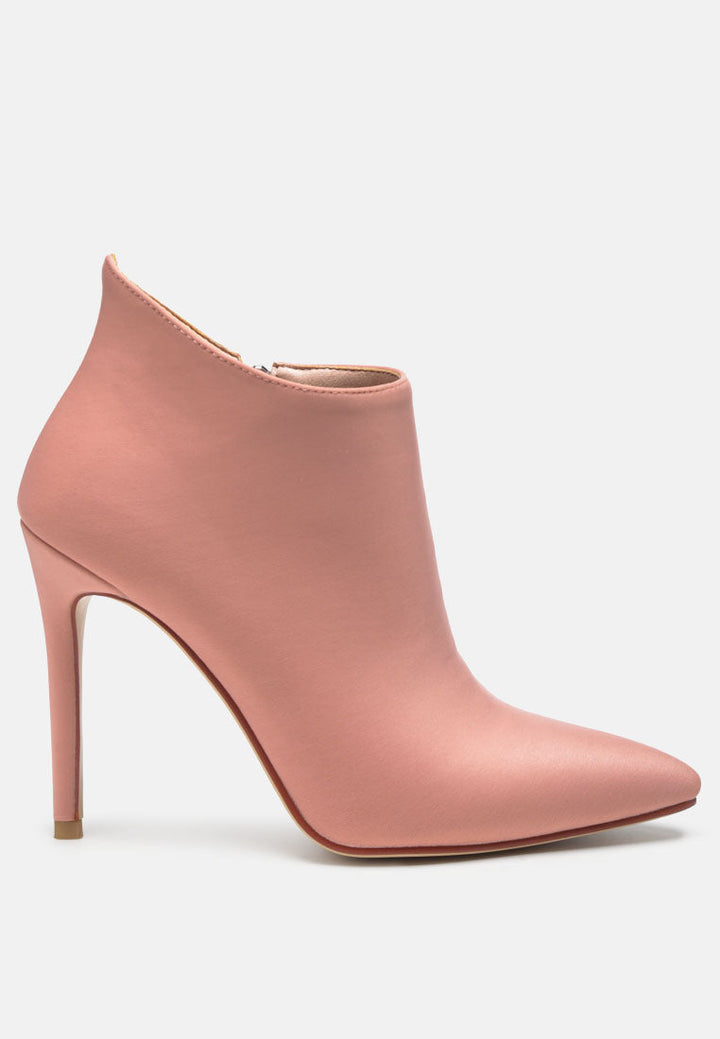 pleather concave cut ankle boots by ruw#color_nude