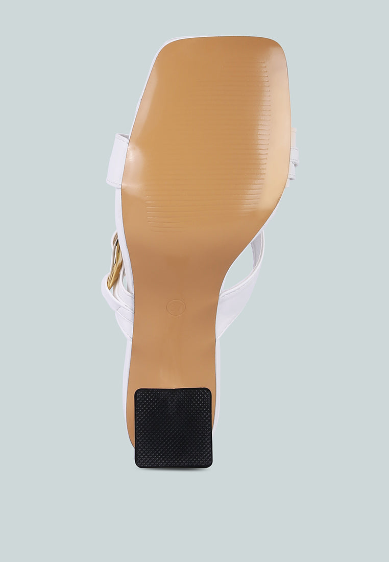wandy link chain embellished sandals by ruw#color_white