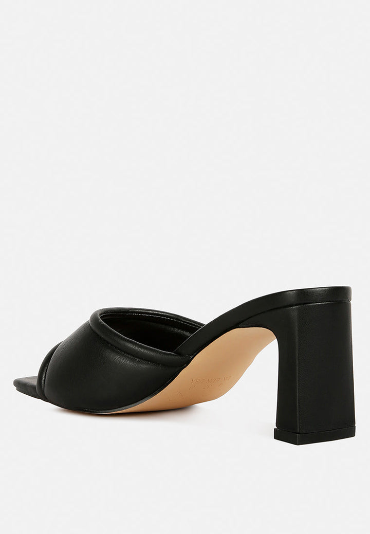 celine quilted italian block heel sandals by ruw#color_black