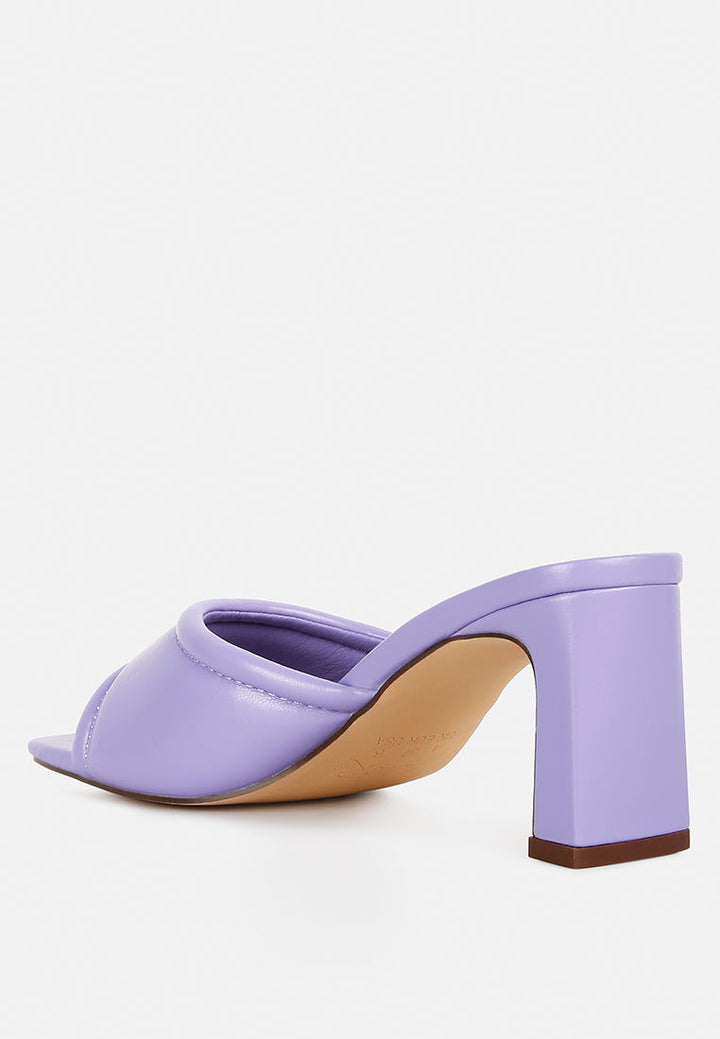 celine quilted italian block heel sandals by ruw#color_purple
