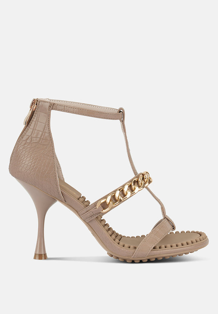 dakota metal chain mid heel sandals by ruw#color_latte