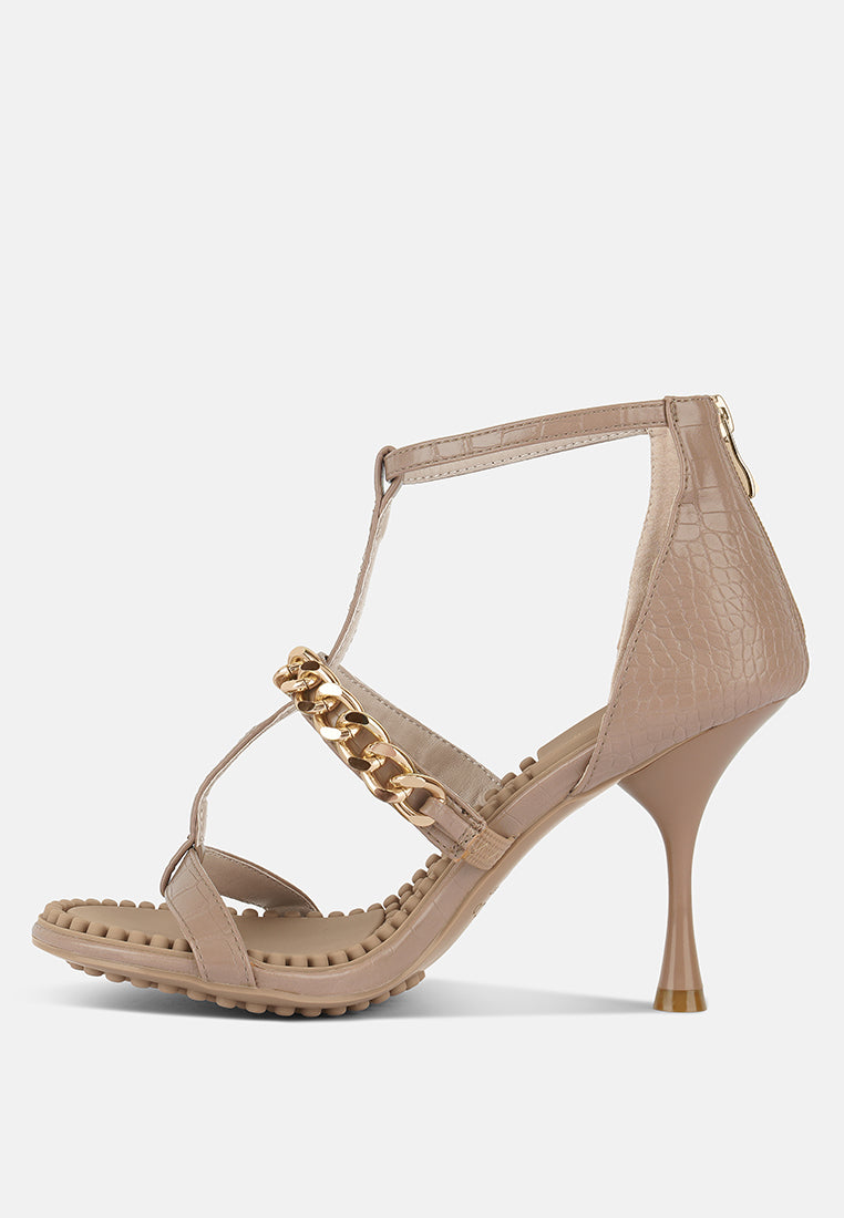 dakota metal chain mid heel sandals by ruw#color_latte