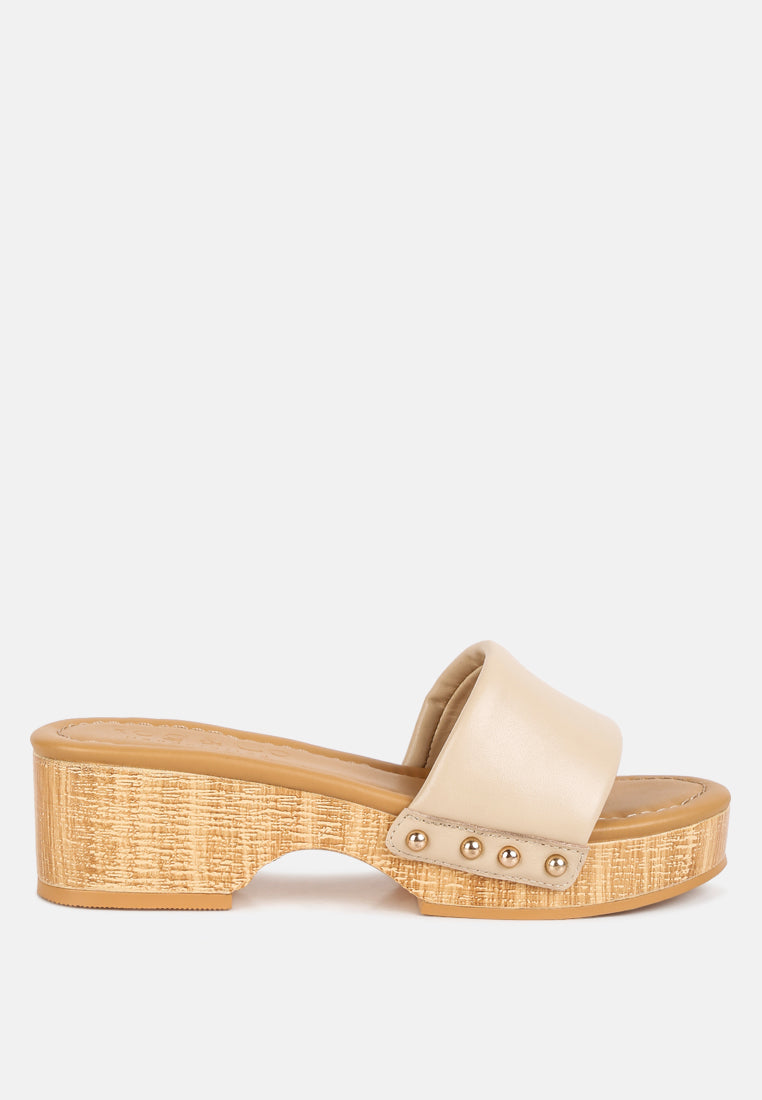 minny textured heel leather slip on sandals by ruw#color_beige