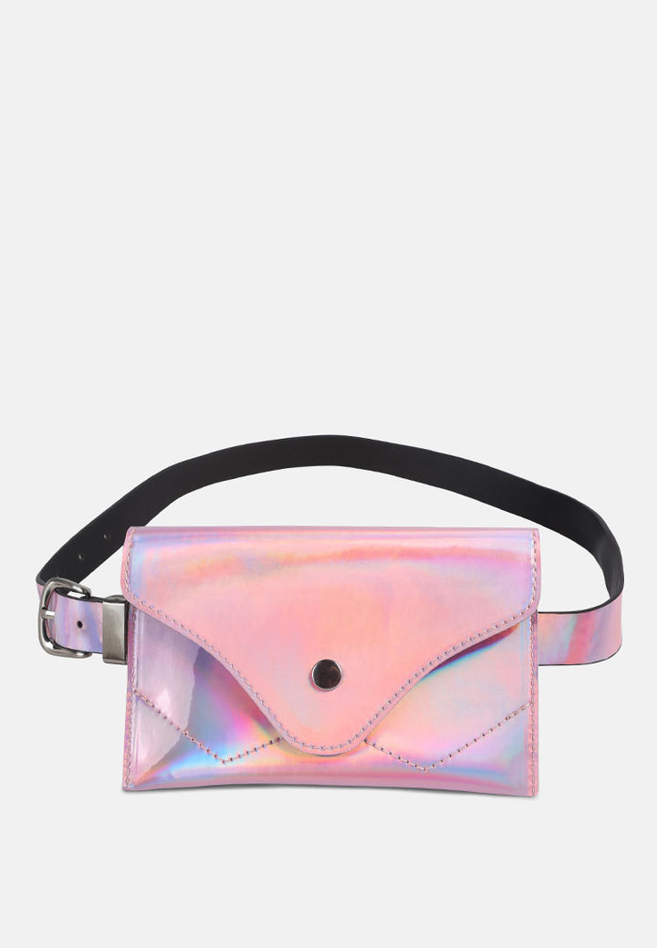 Patent Envelop Fanny Pack#color_pink