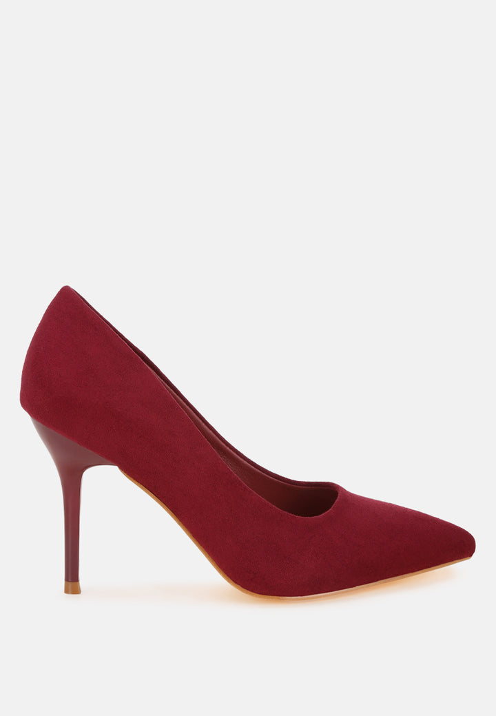 Cassiopa Pointed-Toe Stiletto Pumps#color_dark-red-suede