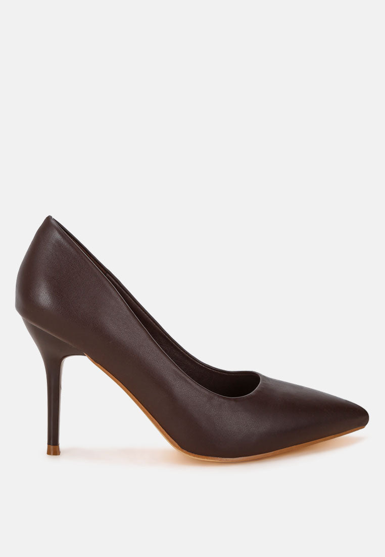 Cassiopa Pointed-Toe Stiletto Pumps#color_brown-smooth