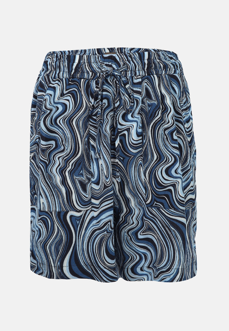 comfy drawstring shorts#color_blue-wave