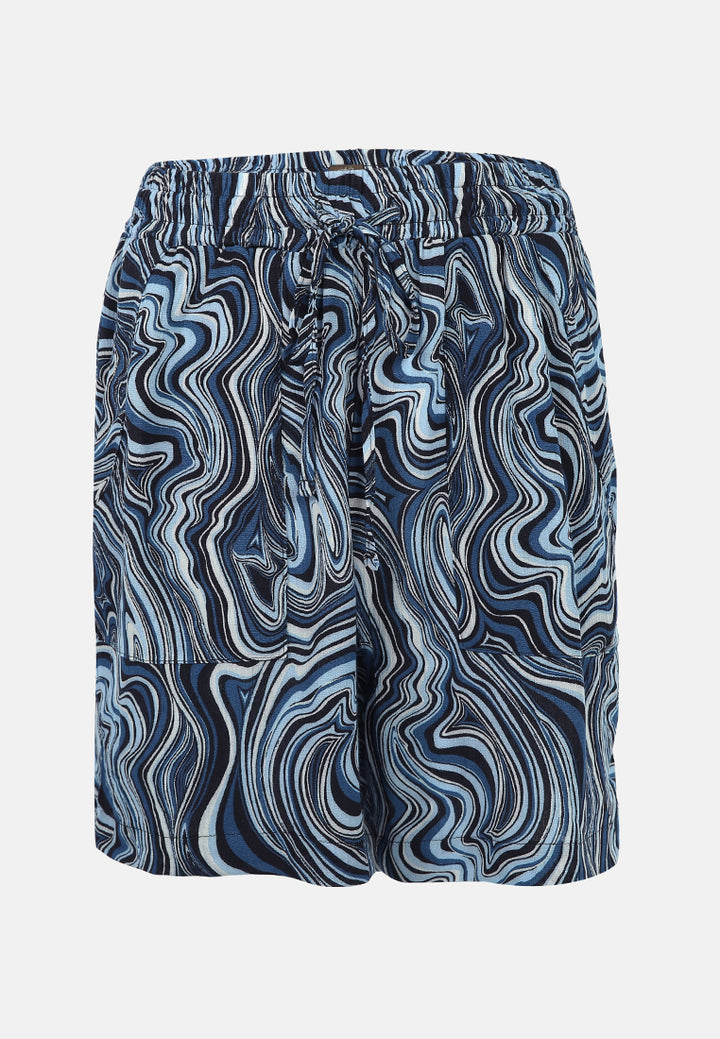 comfy drawstring shorts#color_blue-wave