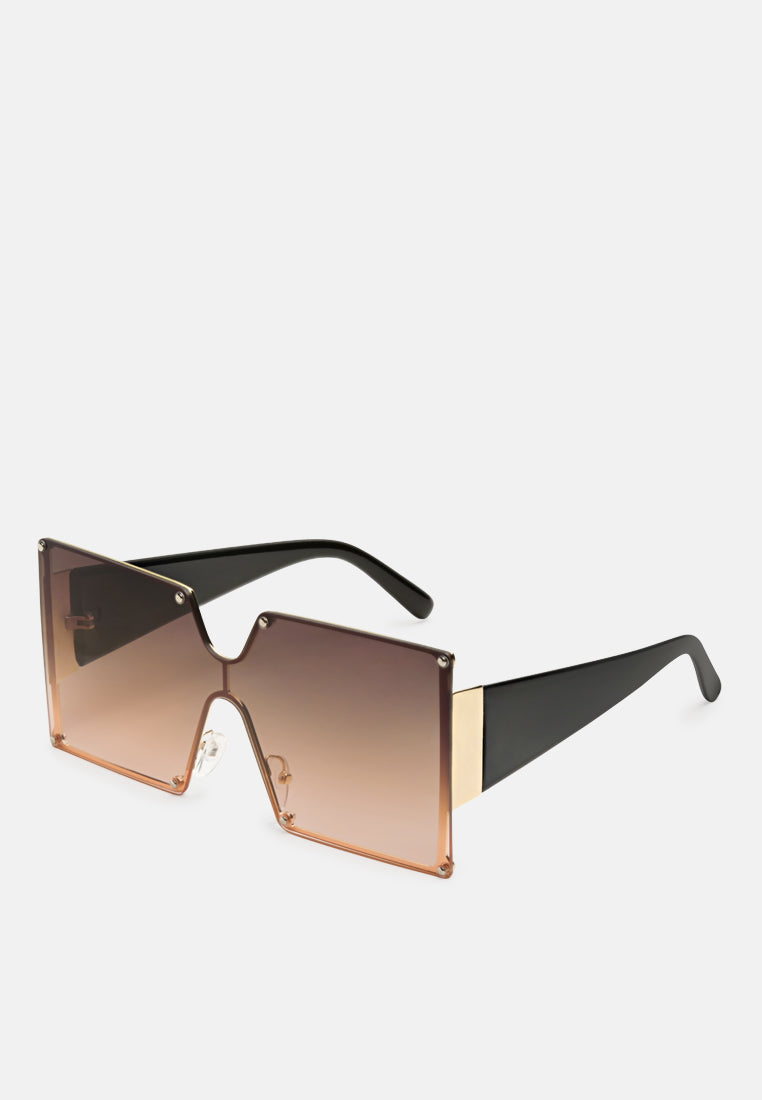 day star oversized square frame sunglasses#color_tan