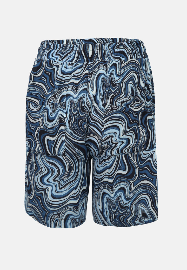 comfy drawstring shorts#color_blue-wave