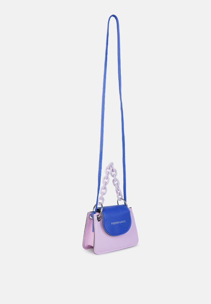 round flap mini statement bag#color_lilac