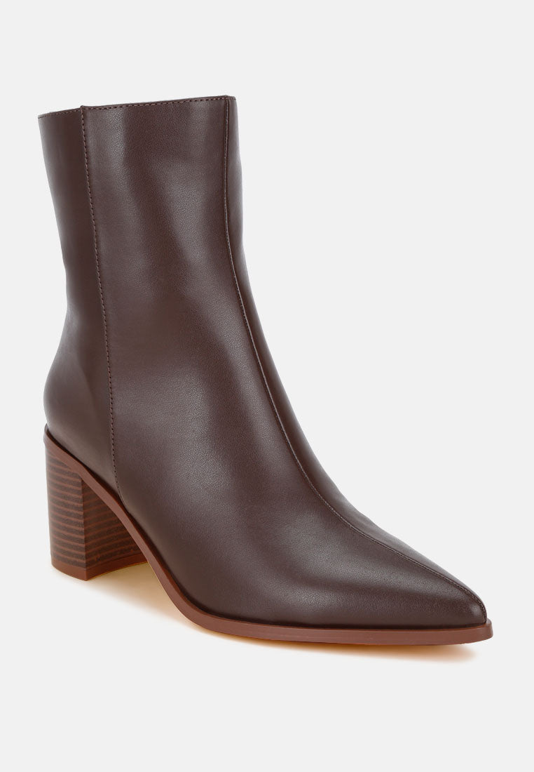 Jemima Pointy Toe Block Heel Boots#color_brown-smooth