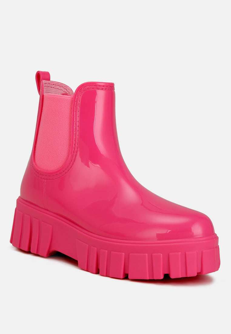 chunky chelsea boots by ruw color_fuchsia