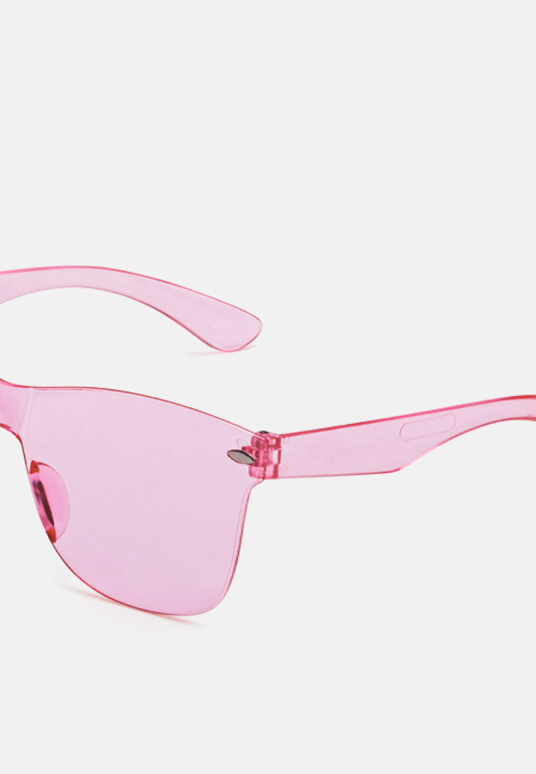 pop binge square frame sunglasses#color_pink