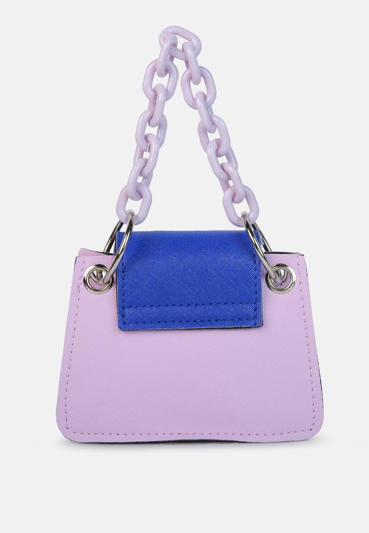 round flap mini statement bag#color_lilac