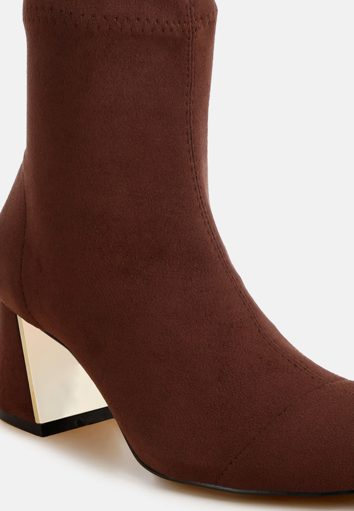 Easy Baddie Metallic Detail Stretchy Boots#color_brown-suede