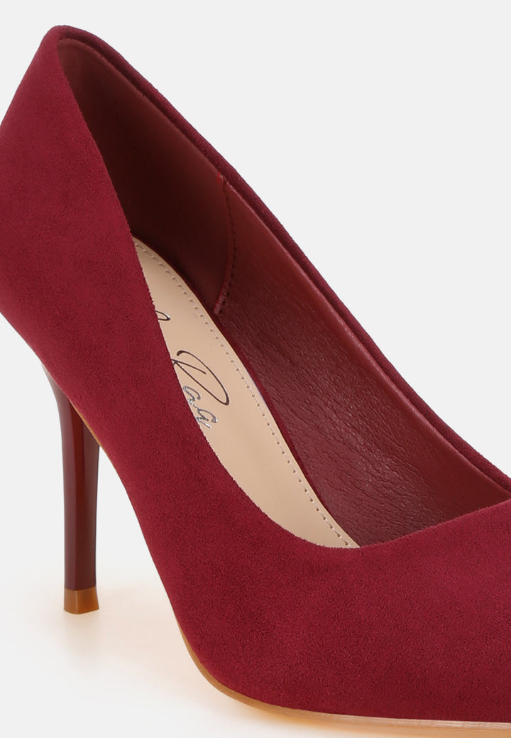 Cassiopa Pointed-Toe Stiletto Pumps#color_dark-red-suede