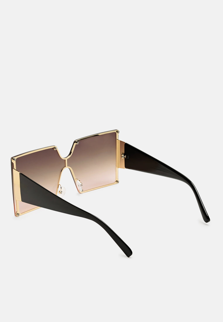 day star oversized square frame sunglasses#color_tan