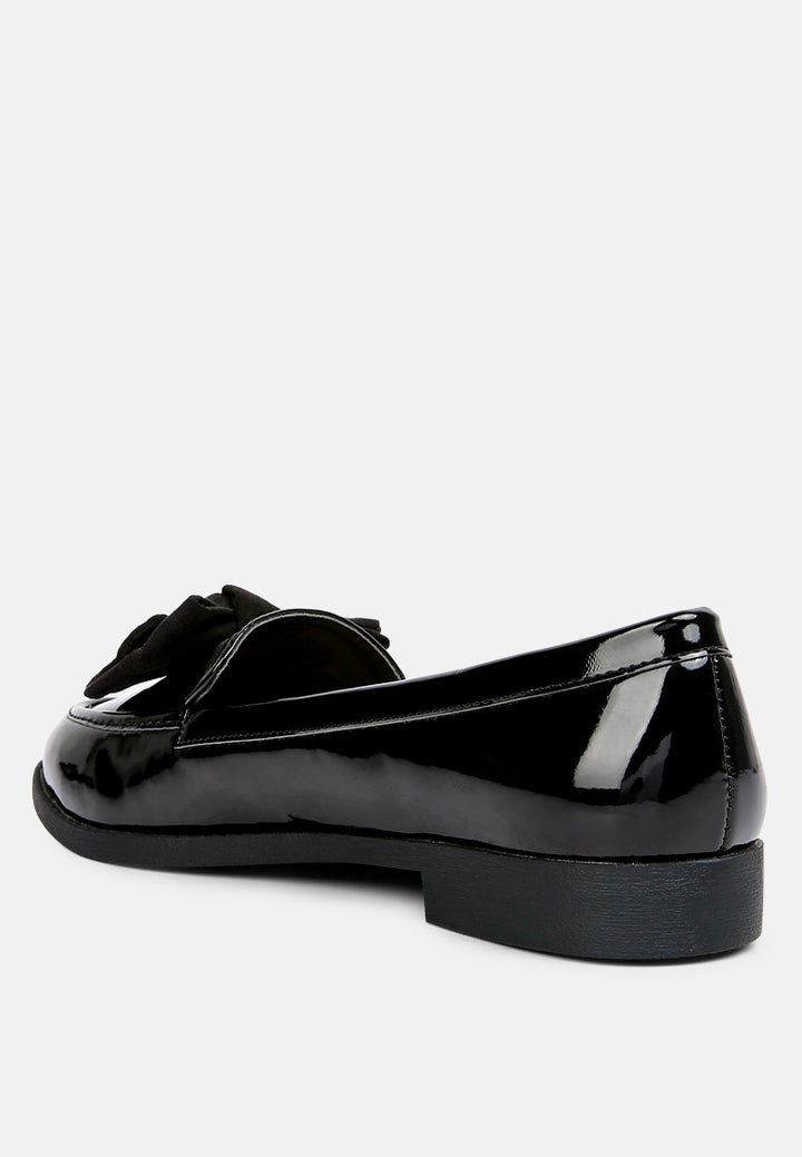 bowberry bow-tie patent loafers by ruw#color_black