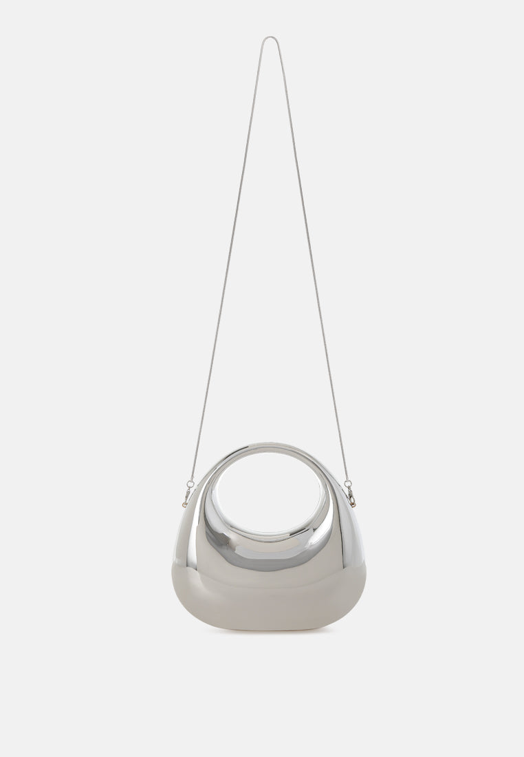 metallic mini clutch bag by ruw#color_silver
