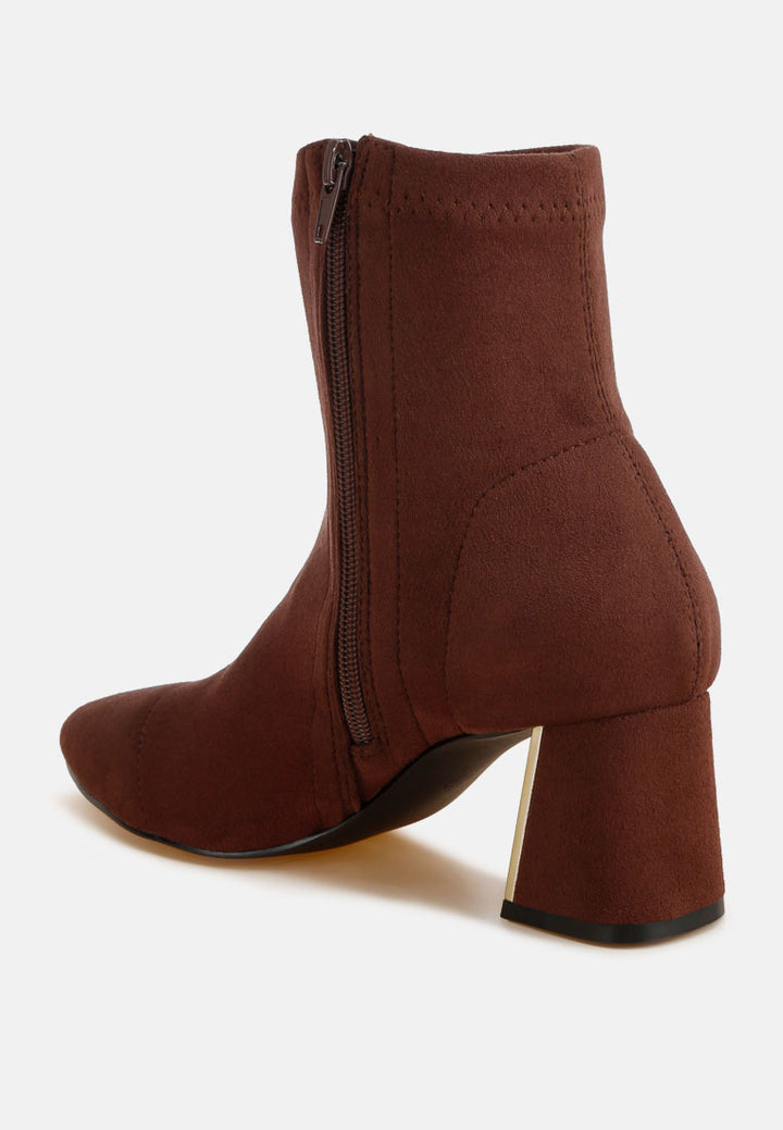 Easy Baddie Metallic Detail Stretchy Boots#color_brown-suede