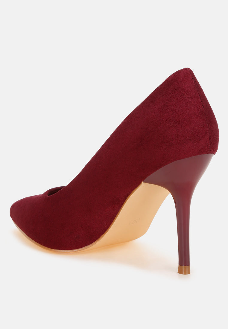 Cassiopa Pointed-Toe Stiletto Pumps#color_dark-red-suede