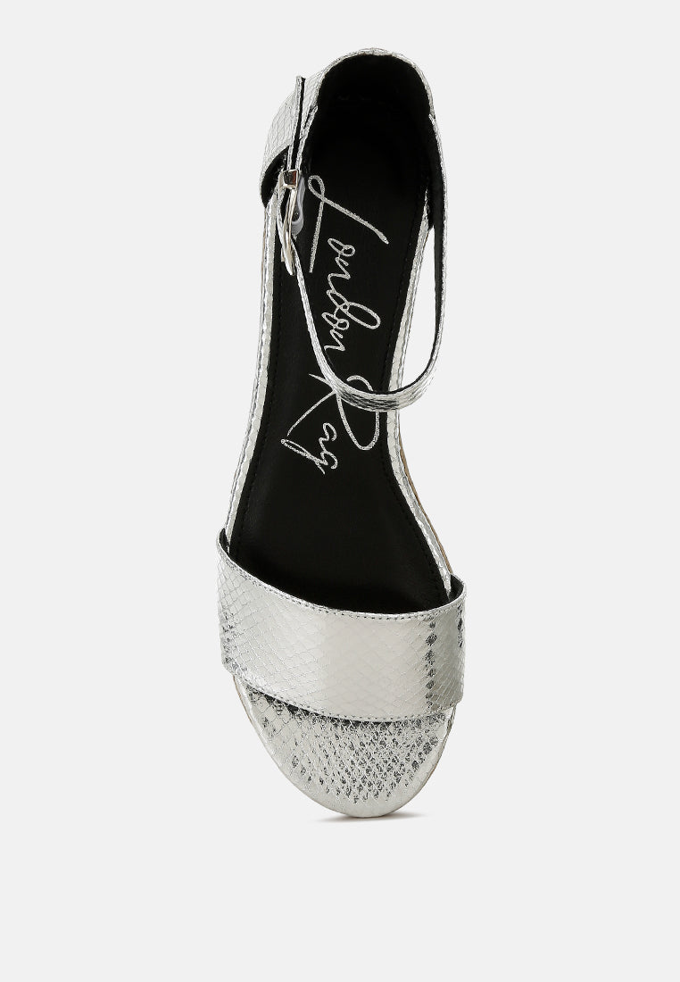 faux leather snake wedge espadrilles by ruw#color_silver