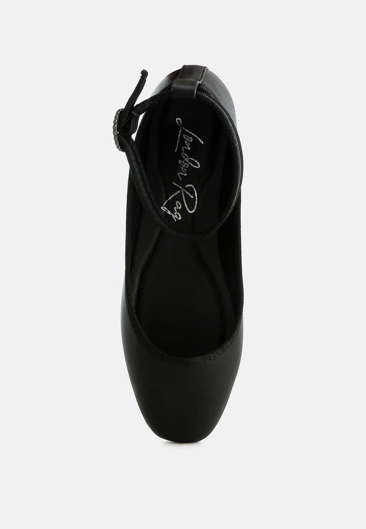 ankle strap detail ballet flats by ruw#color_black