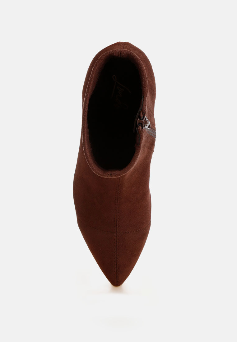 Easy Baddie Metallic Detail Stretchy Boots#color_brown-suede