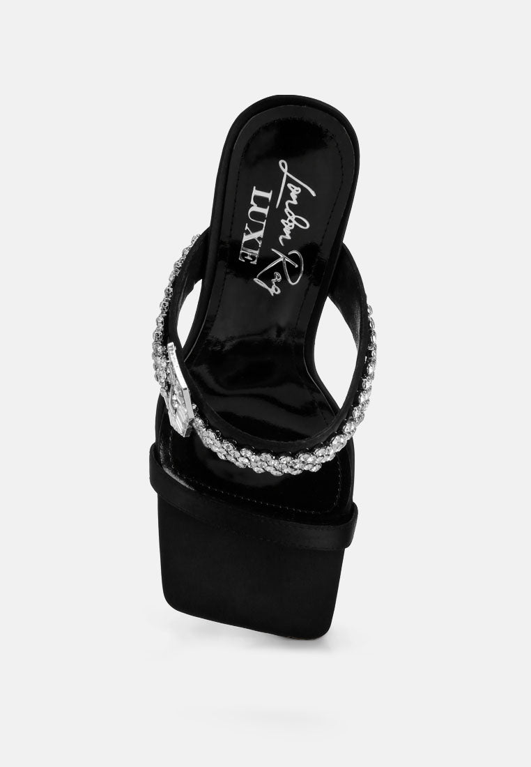 Vitrlne Diamante Slip On Sandals#color_black