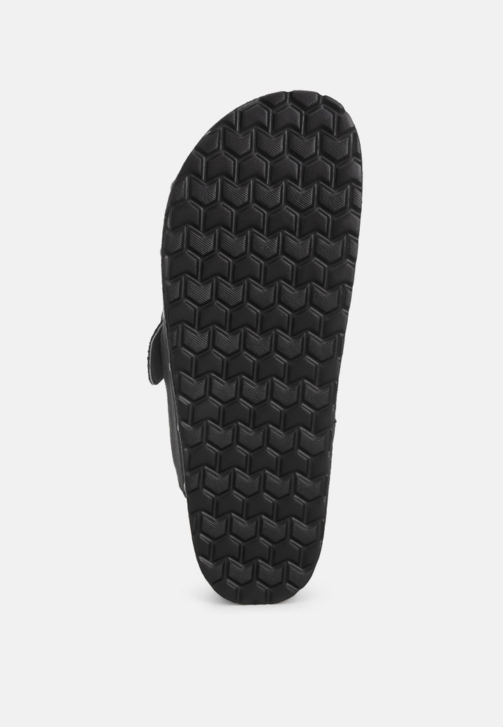 Alatna Minimal Studded Flatform Sandals#color_brown