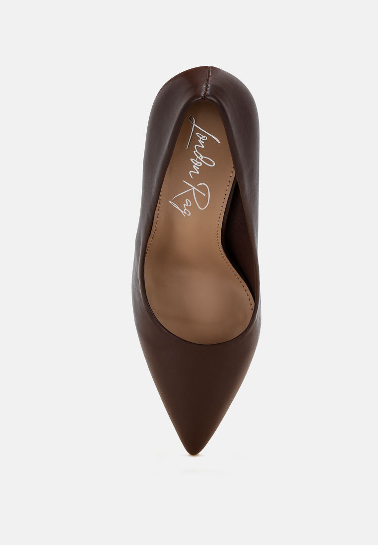 Cassiopa Pointed-Toe Stiletto Pumps#color_brown-smooth