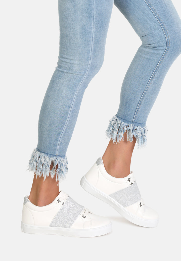 reni slip on sneakers with elastic#color_white