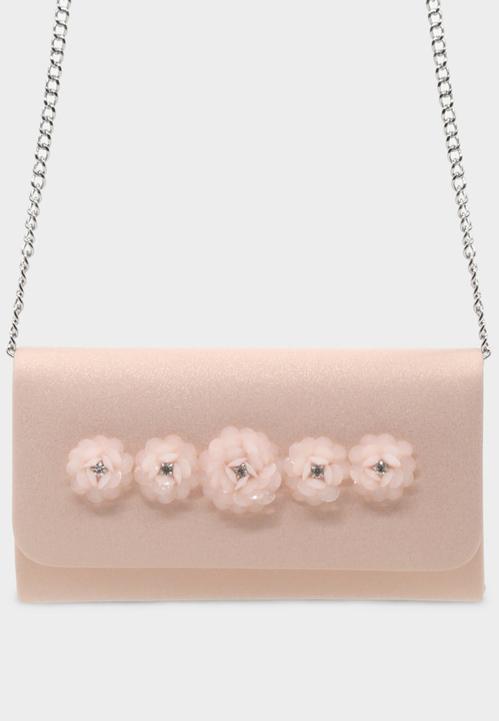 stylish shimmering sling bag#color_nude