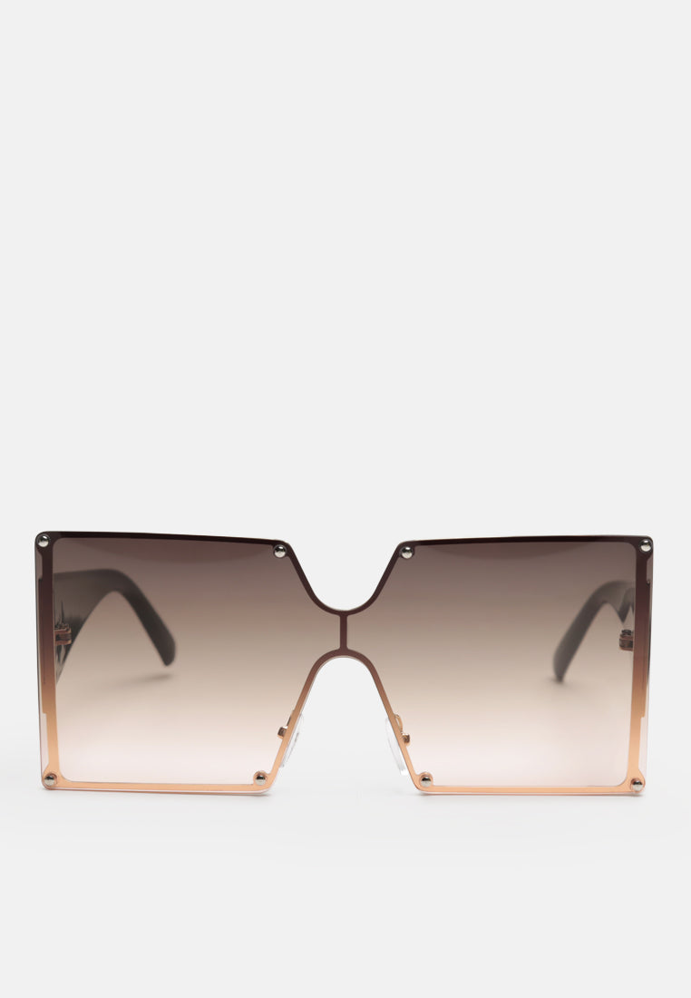 day star oversized square frame sunglasses#color_tan