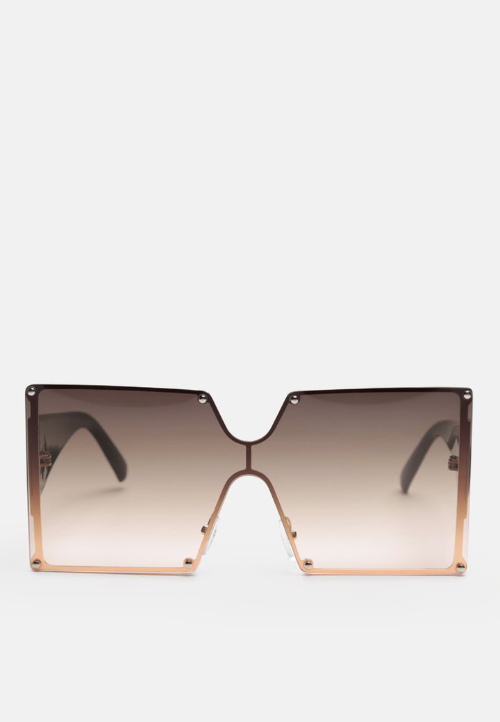 day star oversized square frame sunglasses#color_tan