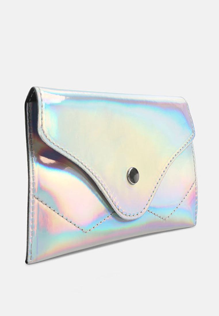 Patent Envelop Fanny Pack#color_silver