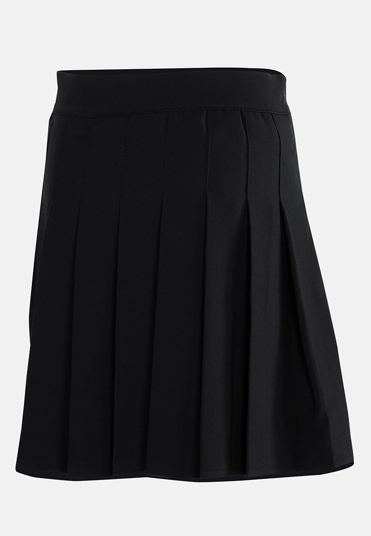 knife pleated mini skirt by ruw#color_black