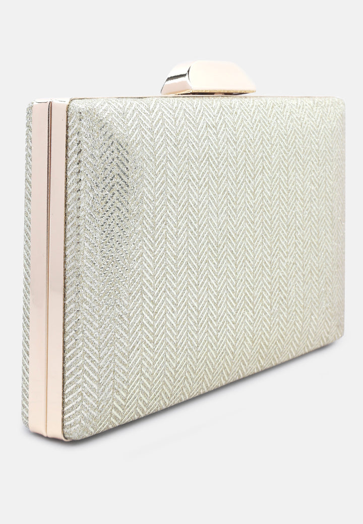 metallic shimmer clutch bag#color_champagne