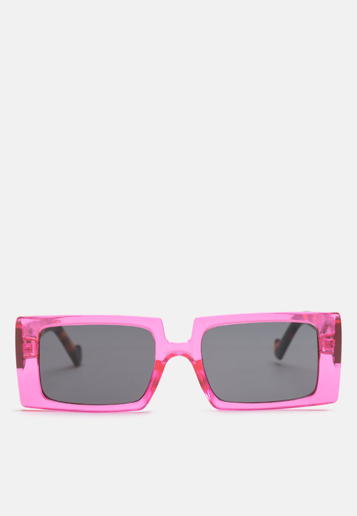 rectangular frame sunglasses#color_pink