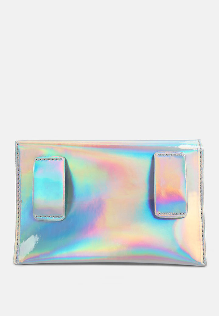 Patent Envelop Fanny Pack#color_silver