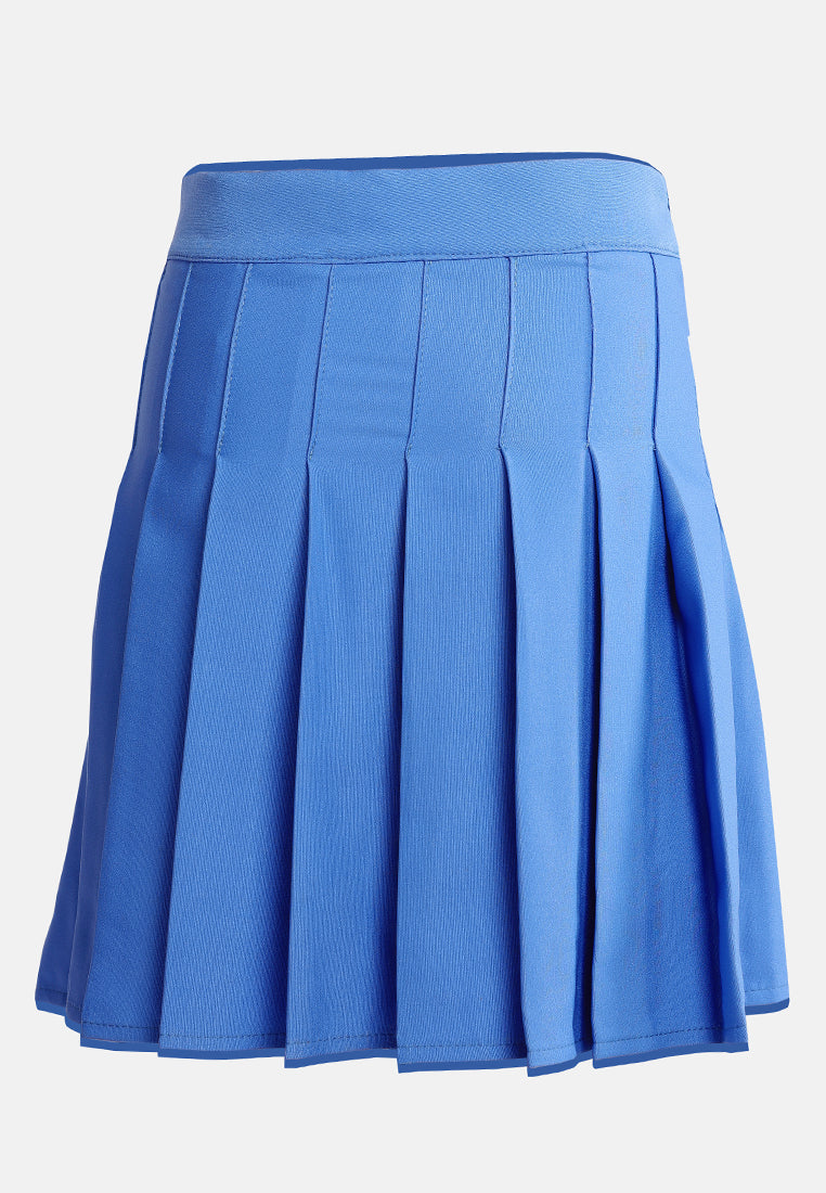 knife pleated mini skirt by ruw#color_blue