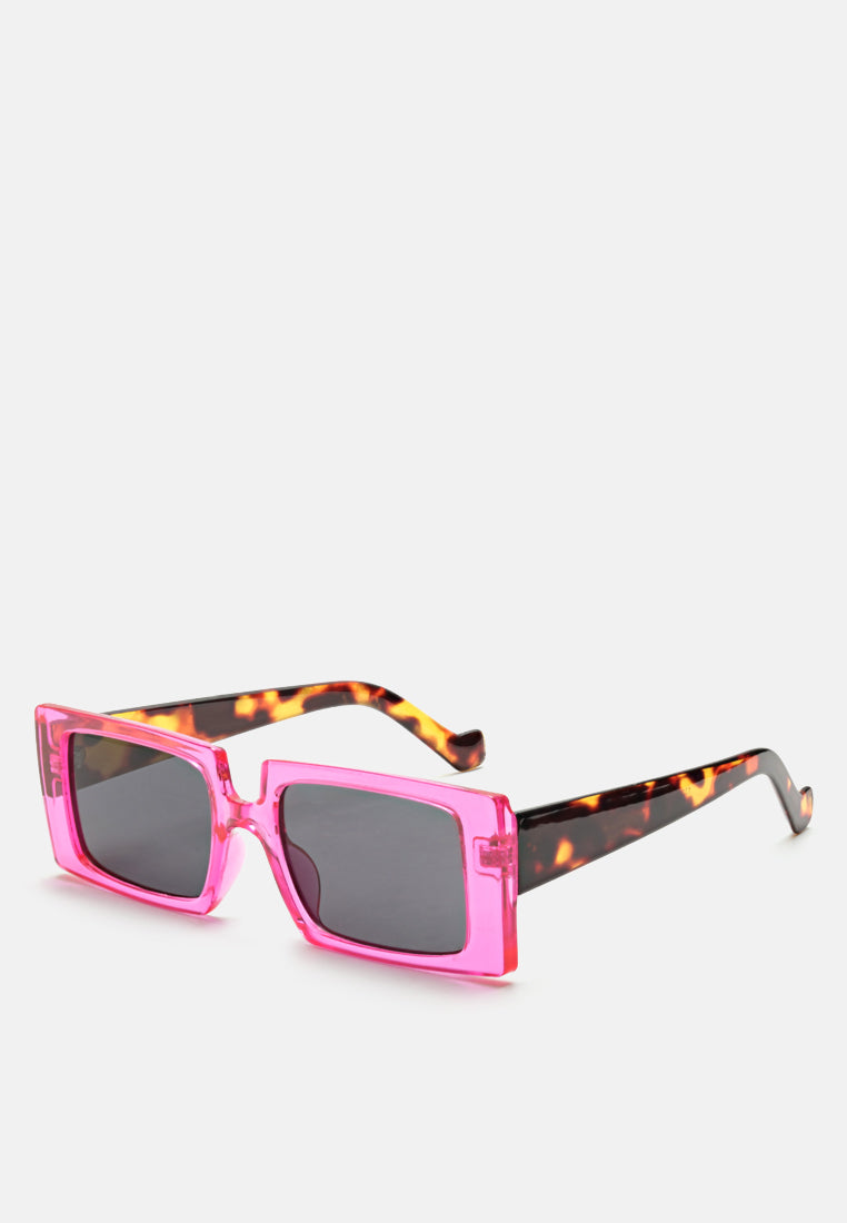 rectangular frame sunglasses#color_pink