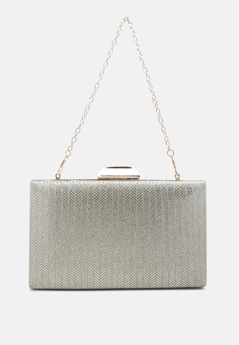 metallic shimmer clutch bag#color_champagne
